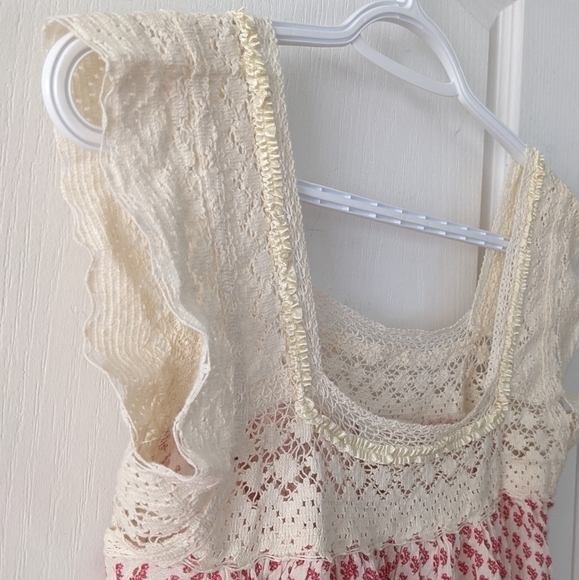 FOREVER 21 square neck 100% viscose lace boho top shirt size Medium NEW @C - Picture 8 of 8